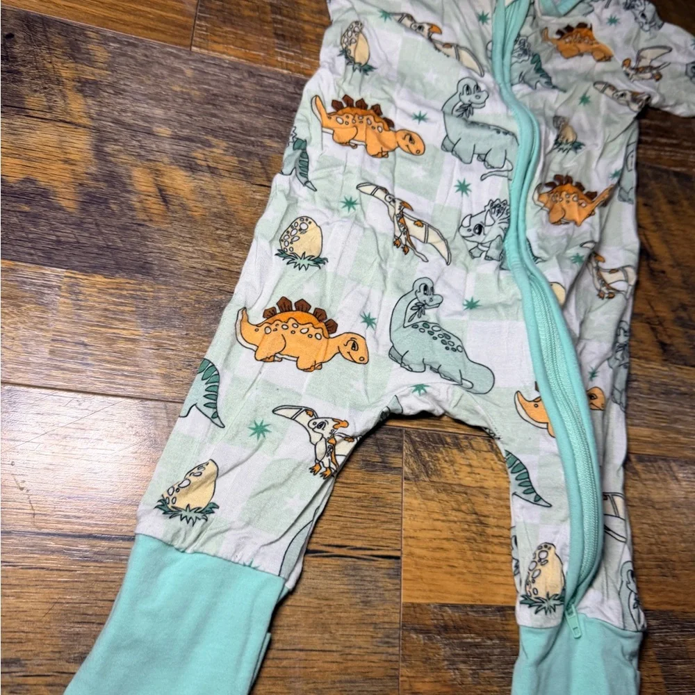 Unbranded Kids Mint Dinosaur One-Piece Sleeper